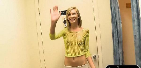  Tight blonde girl screwed for some money